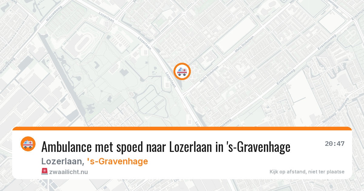 Ambulance met spoed naar Lozerlaan in 's-Gravenhage — 9 apr 2026