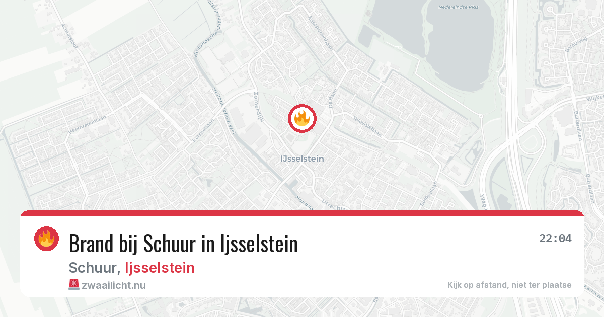 Brand bij Schuur in Ijsselstein — 23 mrt 2026