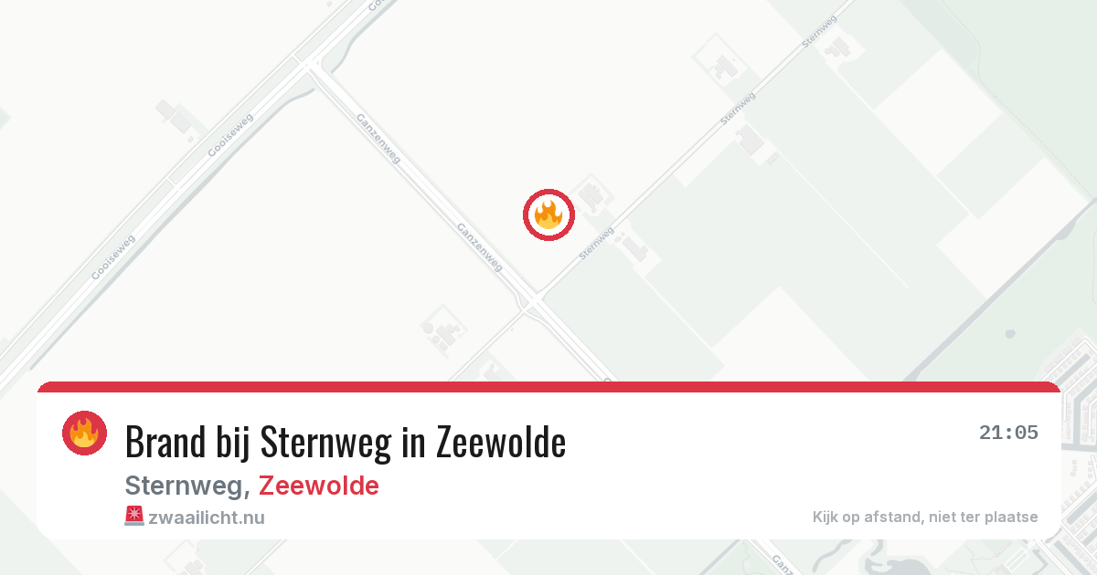 Brand bij Sternweg in Zeewolde — 5 apr 2026
