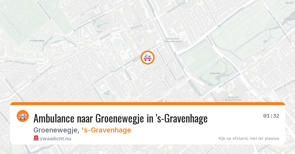 Ambulance naar Groenewegje in 's-Gravenhage — 18 mrt 2026