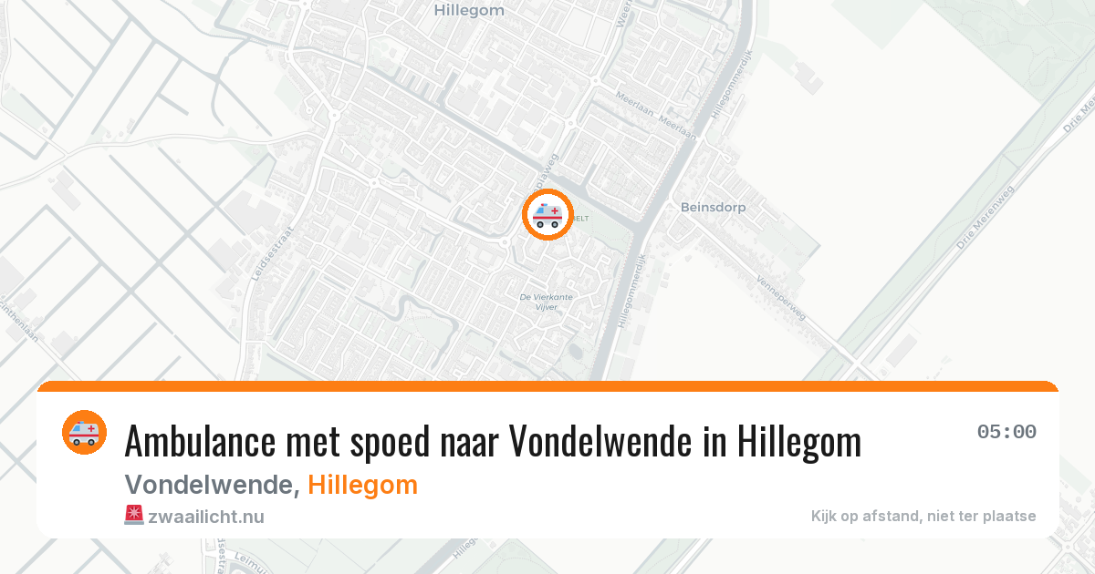 Ambulance met spoed naar Vondelwende in Hillegom — 9 jul 2026
