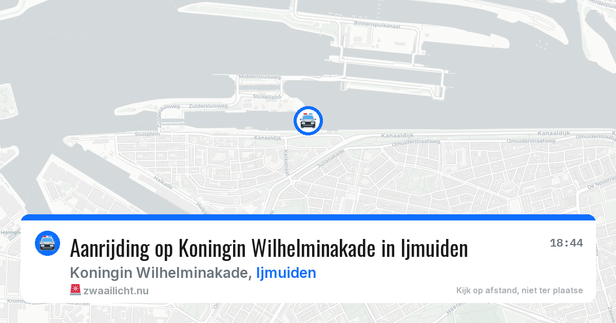 Aanrijding op Koningin Wilhelminakade in Ijmuiden — 23 jul 2026