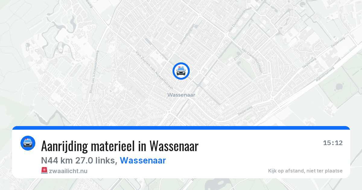 Aanrijding materieel in Wassenaar — 13 jul 2026
