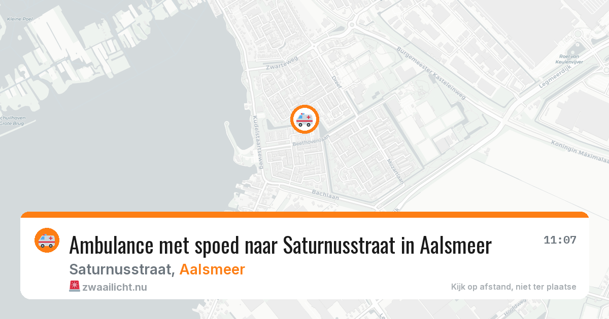 Ambulance met spoed naar Saturnusstraat in Aalsmeer — 30 mei 2026