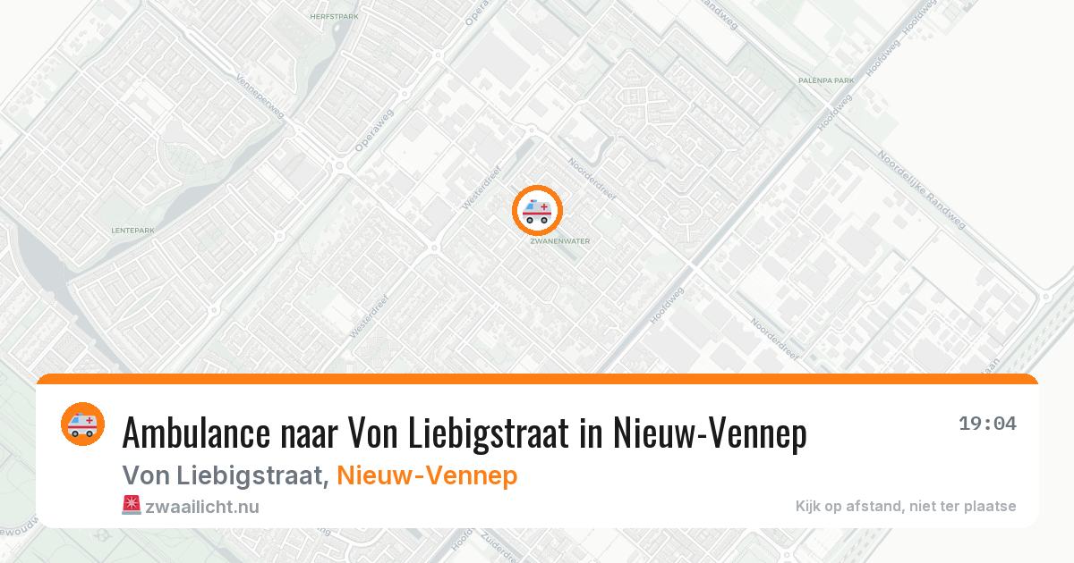 Ambulance naar Von Liebigstraat in Nieuw-Vennep — 21 jul 2026