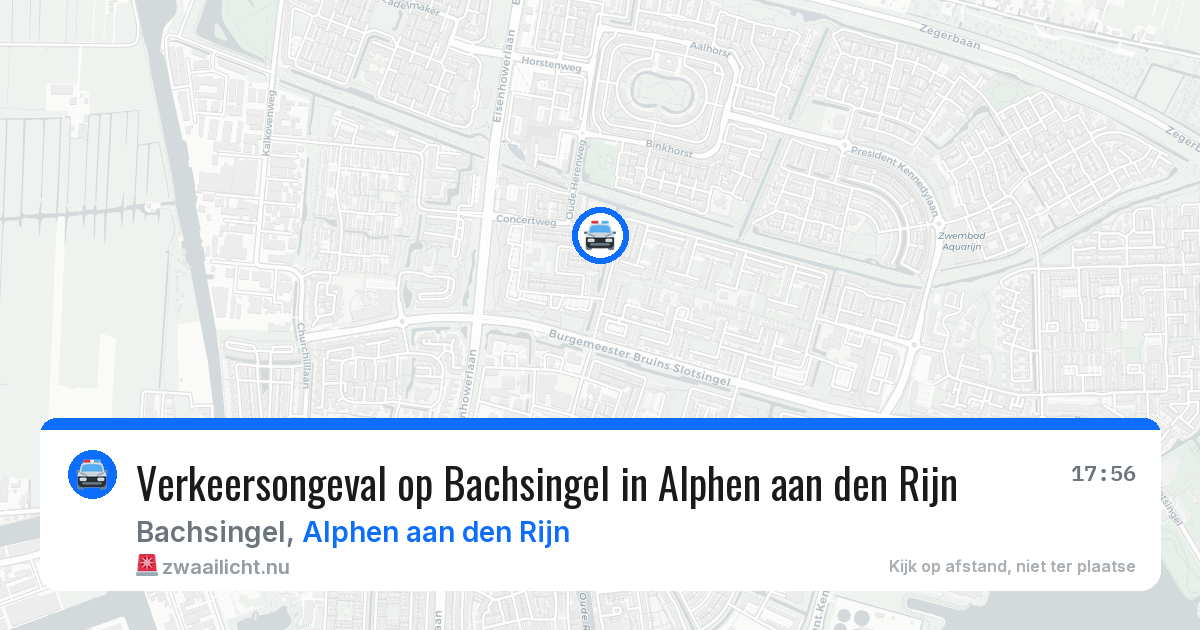 Verkeersongeval op Bachsingel in Alphen aan den Rijn — 14 jul 2026