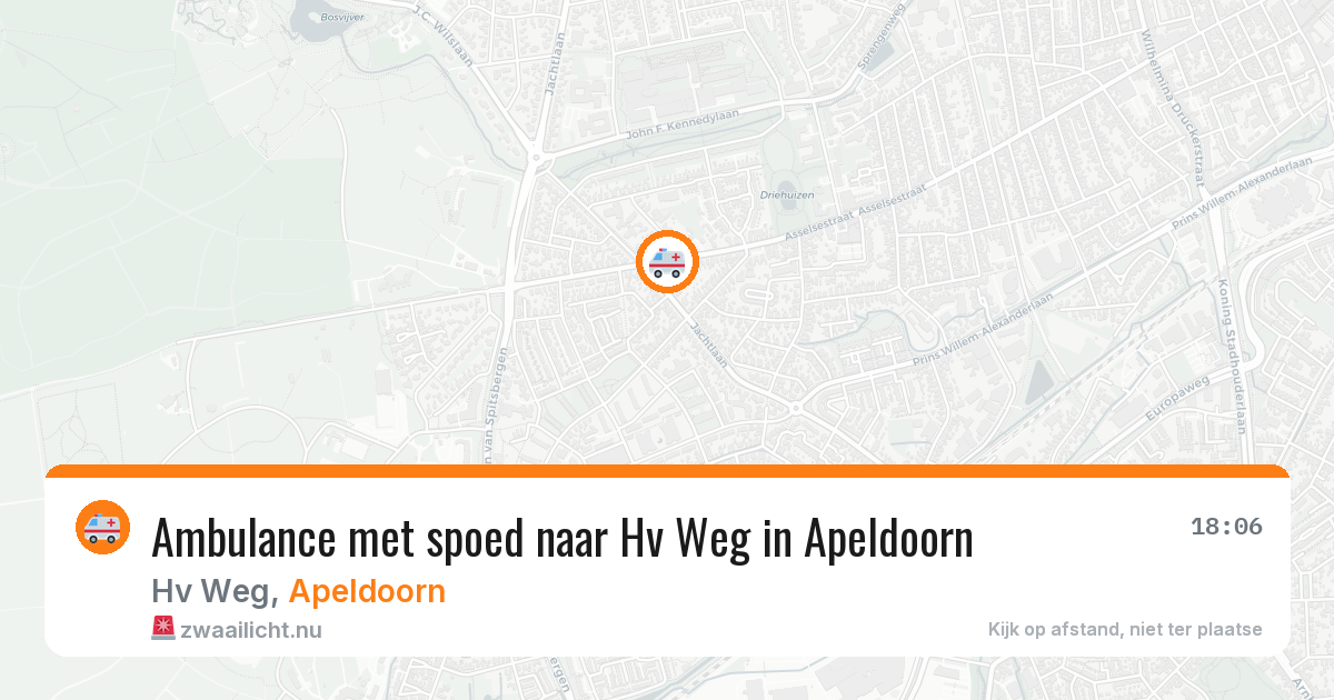 Ambulance met spoed naar Hv Weg in Apeldoorn — 13 mei 2026