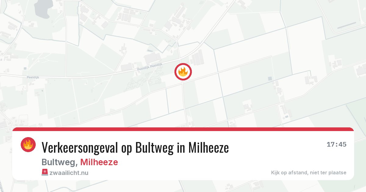 Verkeersongeval op Bultweg in Milheeze — 22 mrt 2026