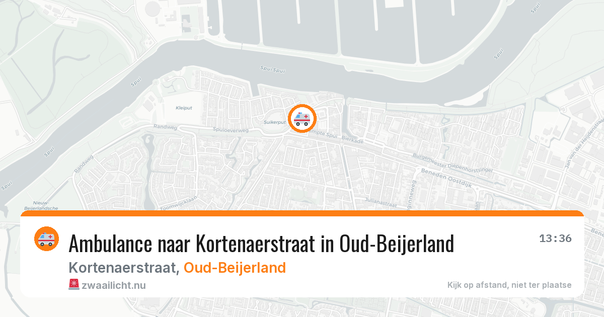 Ambulance naar Kortenaerstraat in Oud-Beijerland — 23 jul 2026