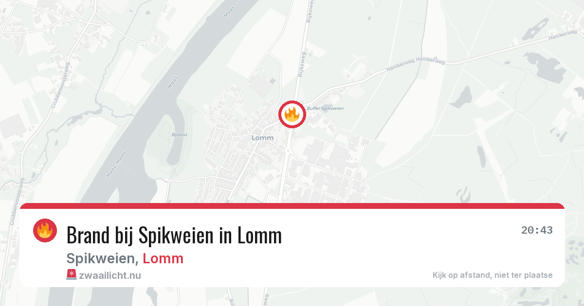 Brand bij Spikweien in Lomm — 28 apr 2026