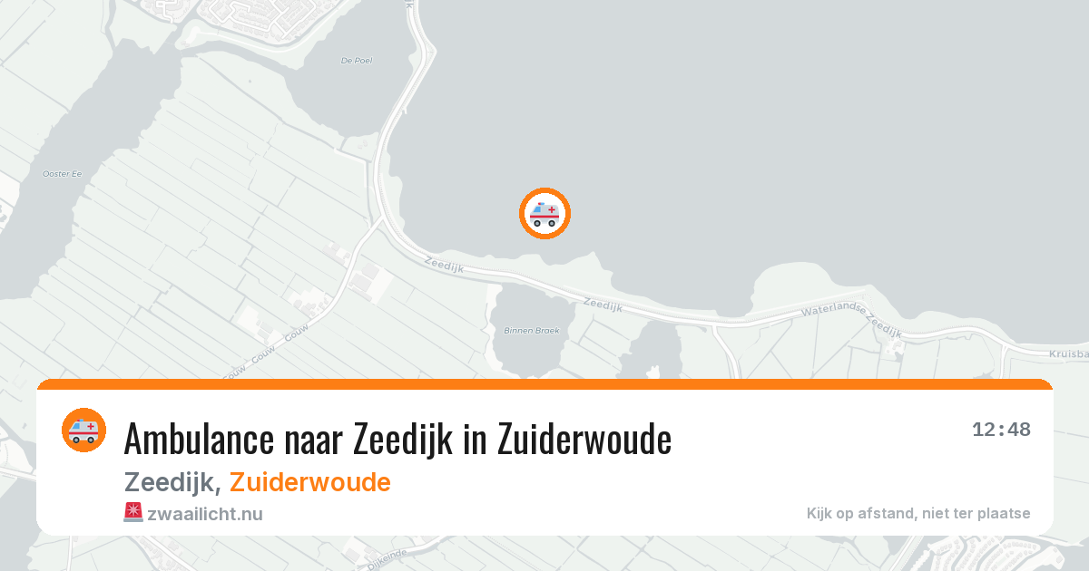 Ambulance naar Zeedijk in Zuiderwoude — 10 jul 2026