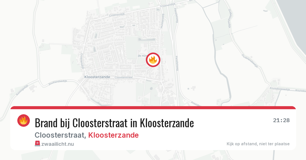 Brand bij Cloosterstraat in Kloosterzande — 27 jun 2026