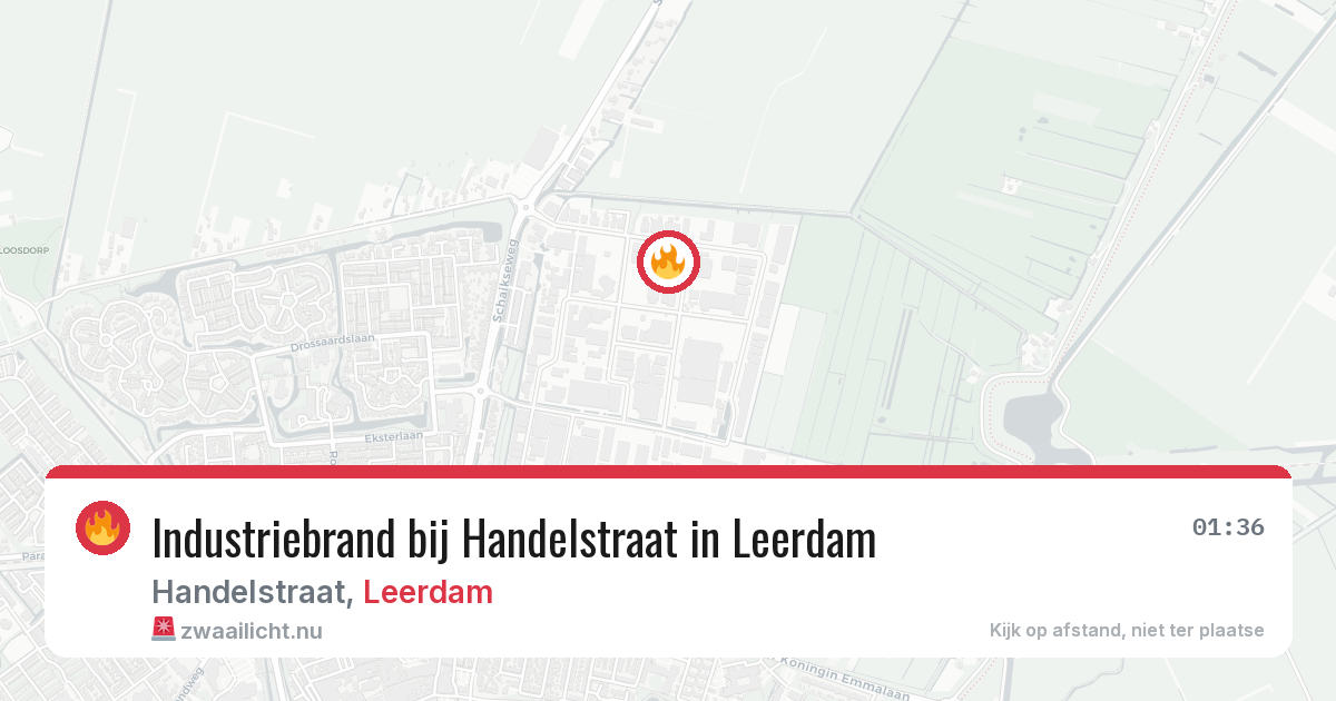 Industriebrand bij Handelstraat in Leerdam — 3 jun 2026