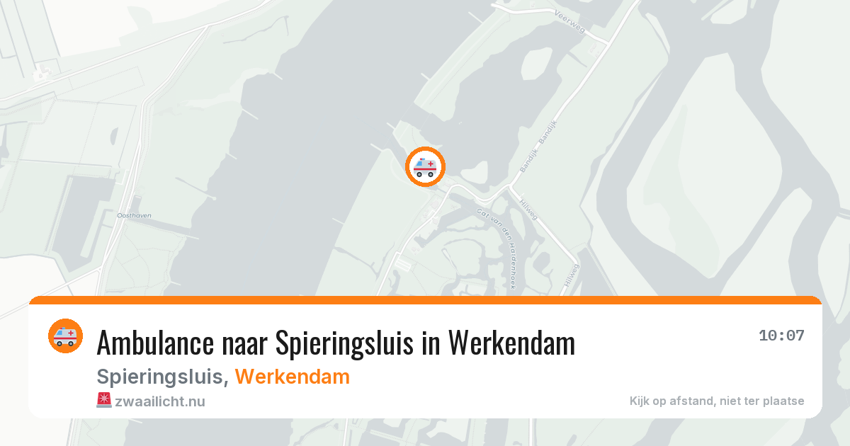 Ambulance naar Spieringsluis in Werkendam — 25 mrt 2026