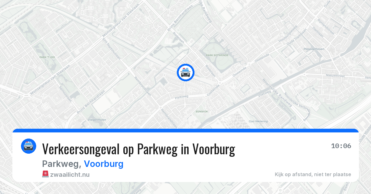 Verkeersongeval op Parkweg in Voorburg — 28 apr 2026