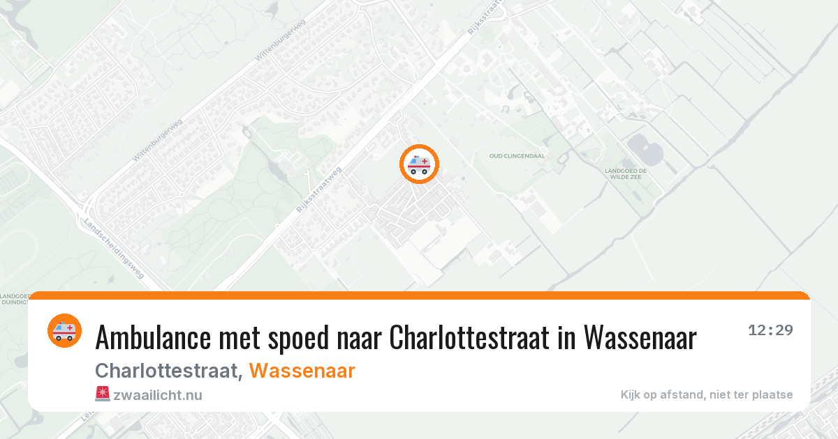 Ambulance met spoed naar Charlottestraat in Wassenaar — 21 mei 2026