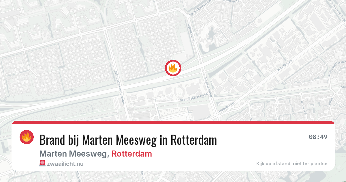 Brand bij Marten Meesweg in Rotterdam — 8 mrt 2026