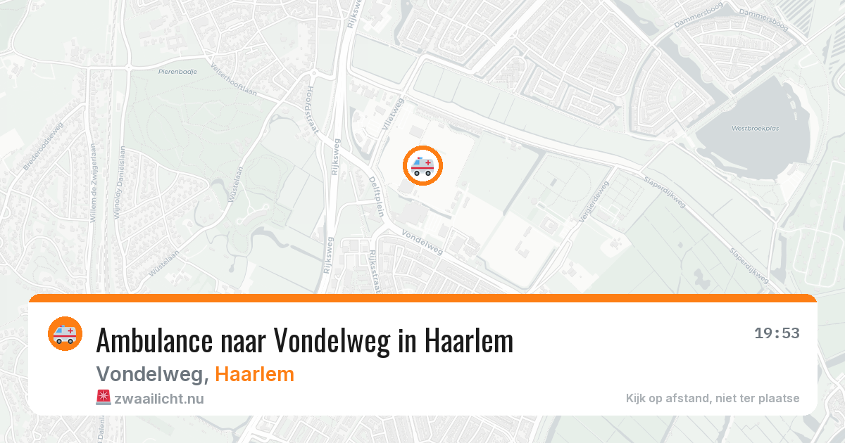 Ambulance naar Vondelweg in Haarlem — 11 jul 2026