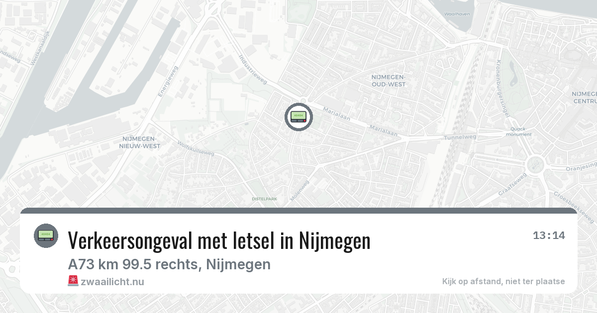 Verkeersongeval met letsel in Nijmegen — 12 mrt 2026