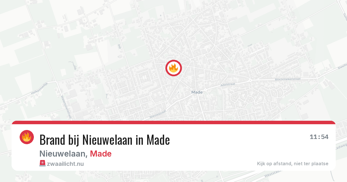 Brand bij Nieuwelaan in Made — 24 jul 2026