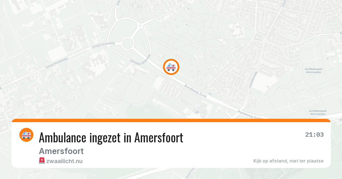 Ambulance ingezet in Amersfoort — 20 apr 2026