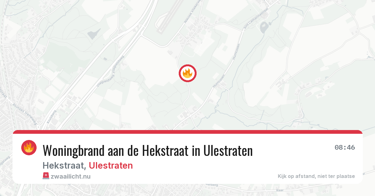 Woningbrand aan de Hekstraat in Ulestraten — 1 jun 2026