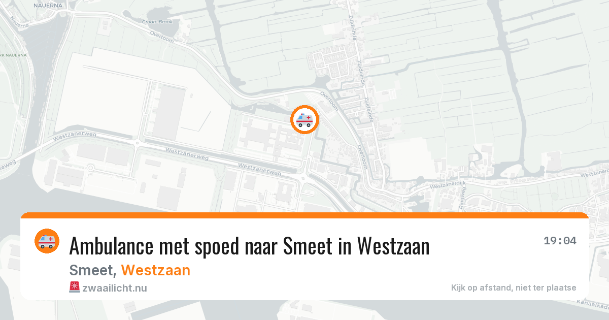 Ambulance met spoed naar Smeet in Westzaan — 17 jul 2026
