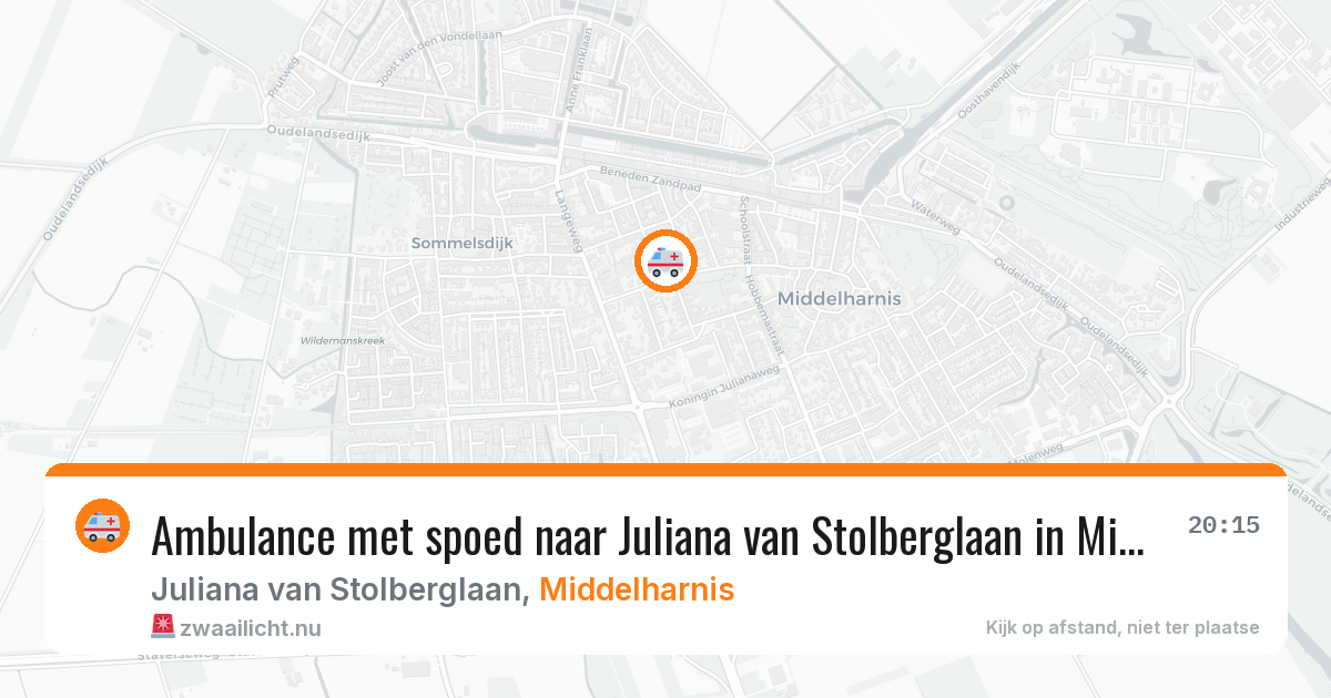 Ambulance met spoed naar Juliana van Stolberglaan in Middelharnis — 26 mrt 2026