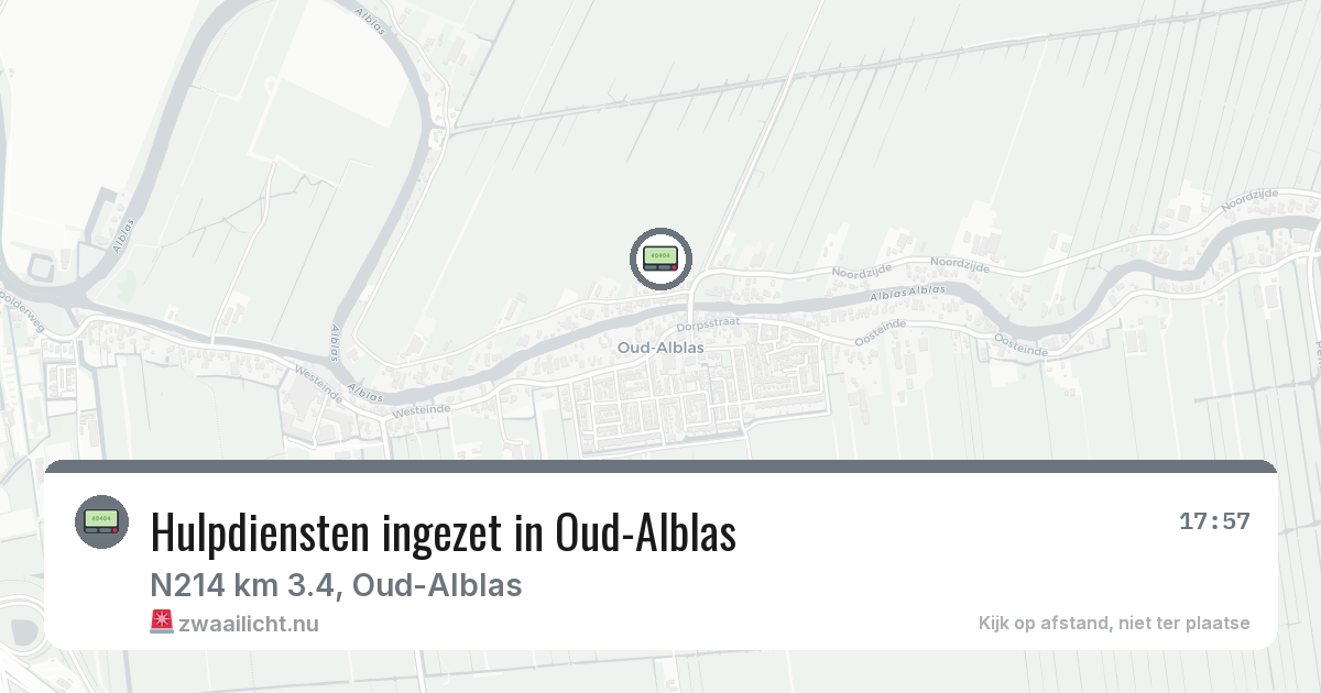 Hulpdiensten ingezet in Oud-Alblas — 10 mrt 2026 | 🚨 Zwaailicht.nu