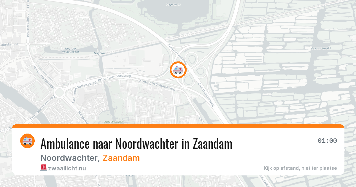 Ambulance naar Noordwachter in Zaandam — 28 mrt 2026