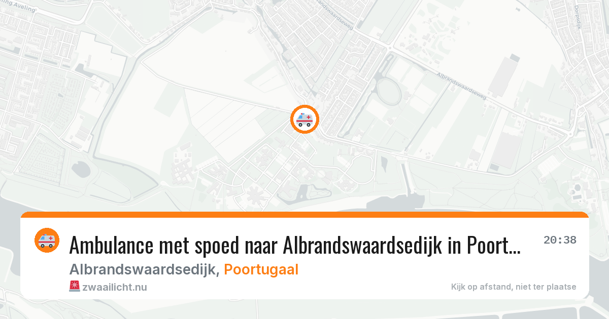 Ambulance met spoed naar Albrandswaardsedijk in Poortugaal — 7 mei 2026