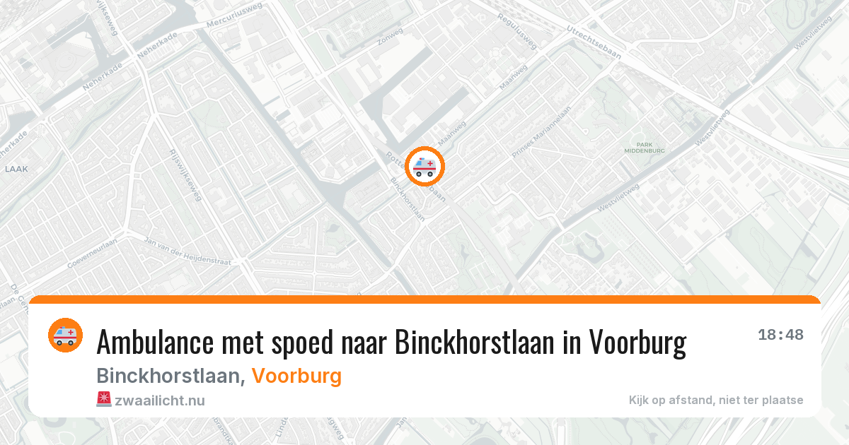 Ambulance met spoed naar Binckhorstlaan in Voorburg — 14 jul 2026