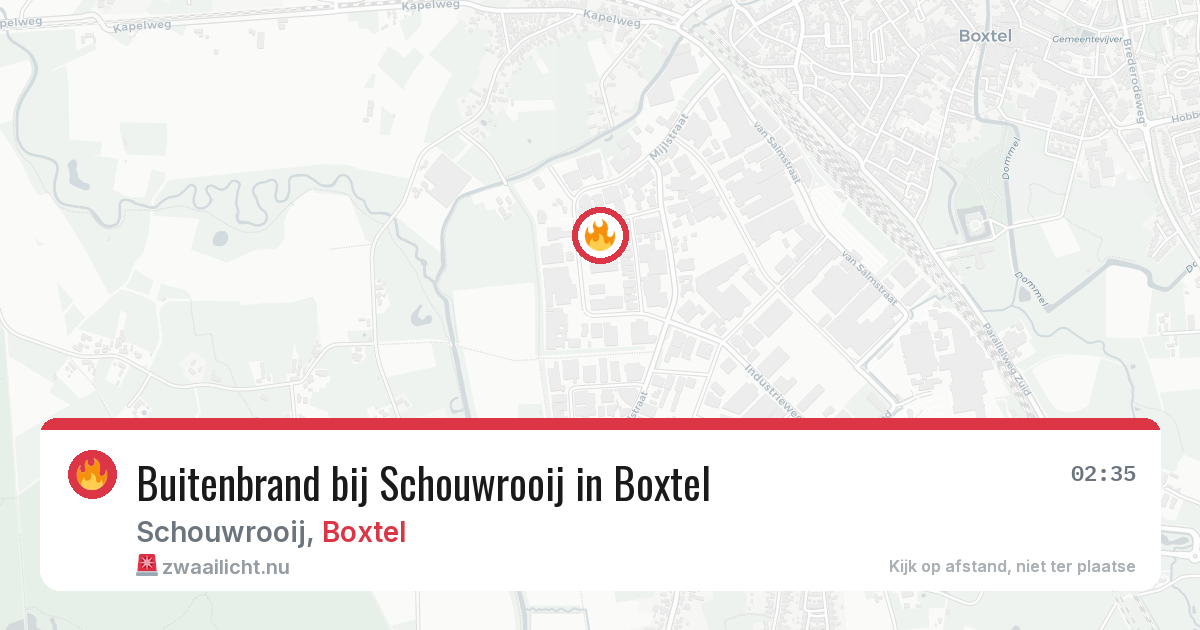 Buitenbrand bij Schouwrooij in Boxtel — 24 mrt 2026