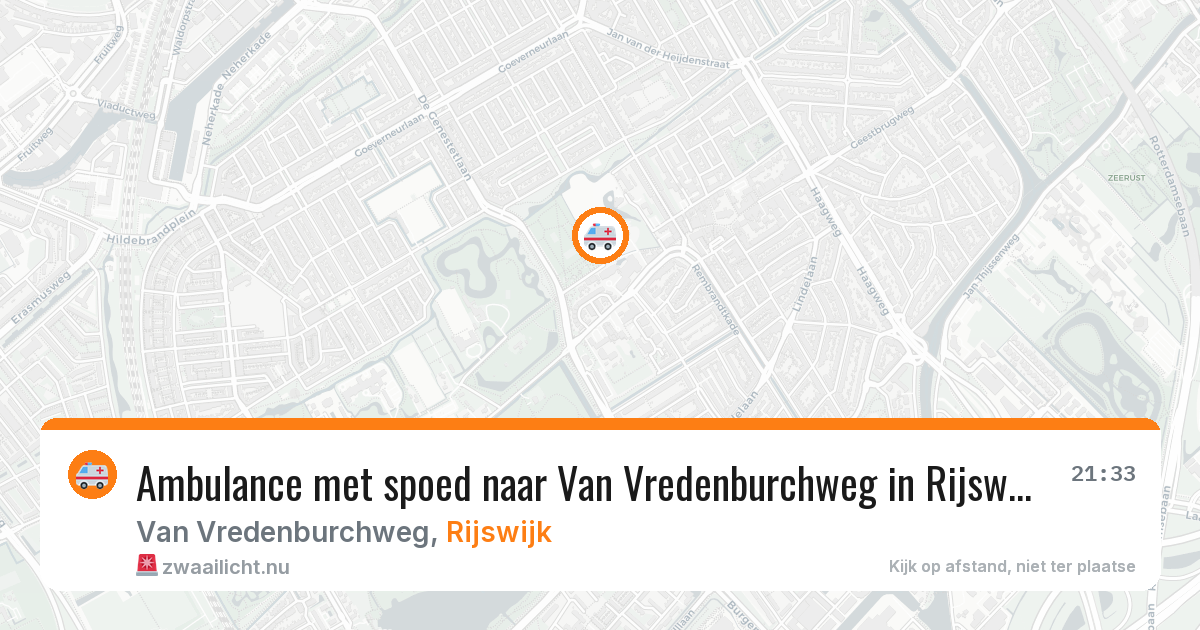 Ambulance met spoed naar Van Vredenburchweg in Rijswijk — 19 jan 2026