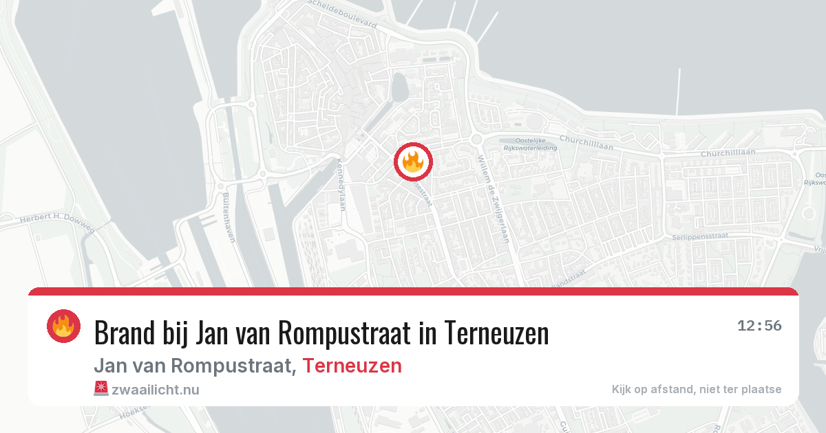 Brand bij Jan van Rompustraat in Terneuzen — 17 jul 2026