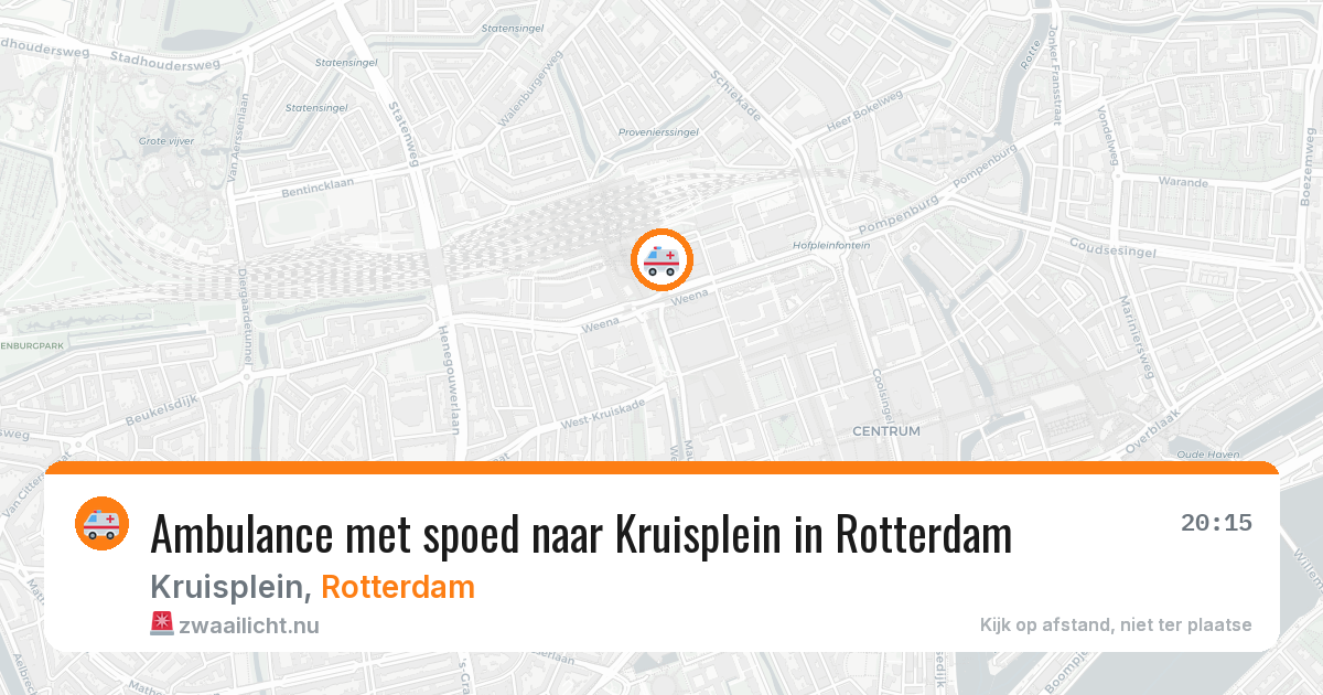 Ambulance met spoed naar Kruisplein in Rotterdam — 23 mrt 2026