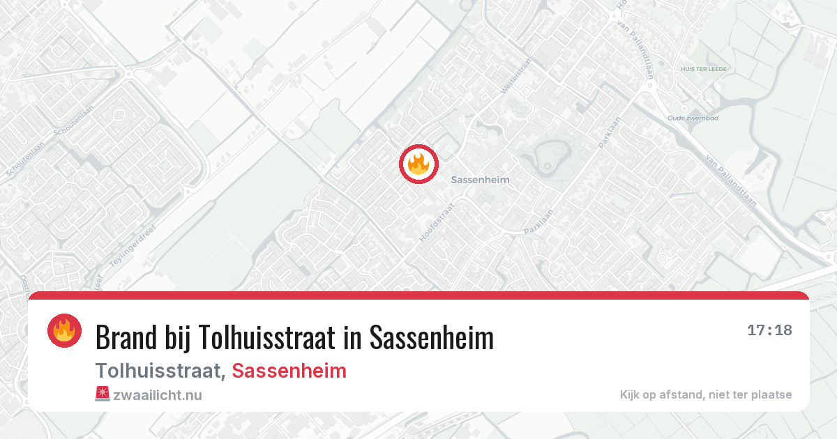 Brand bij Tolhuisstraat in Sassenheim — 20 mei 2026