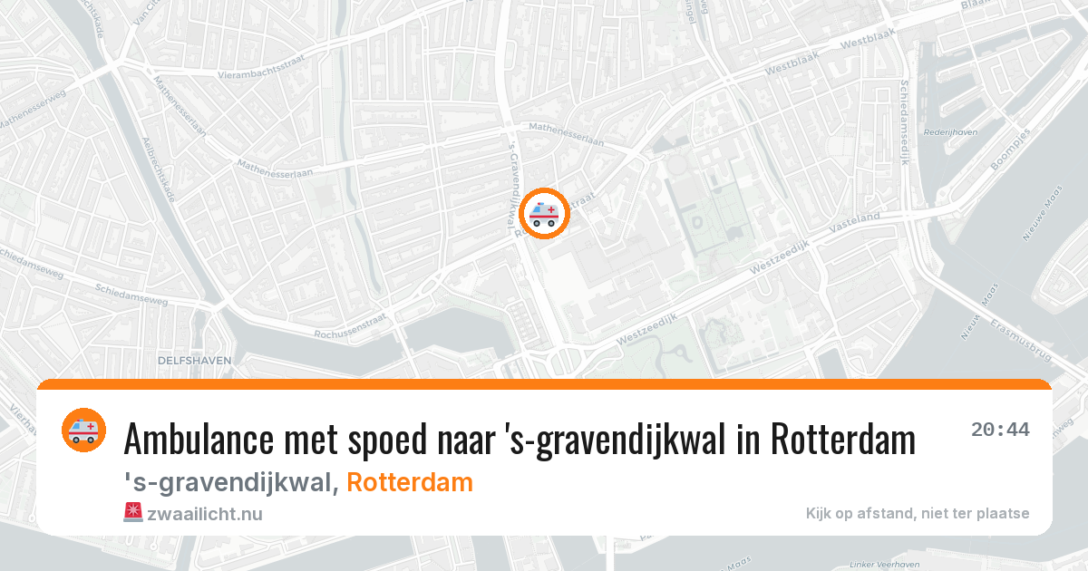 Ambulance met spoed naar 's-gravendijkwal in Rotterdam — 19 mrt 2026