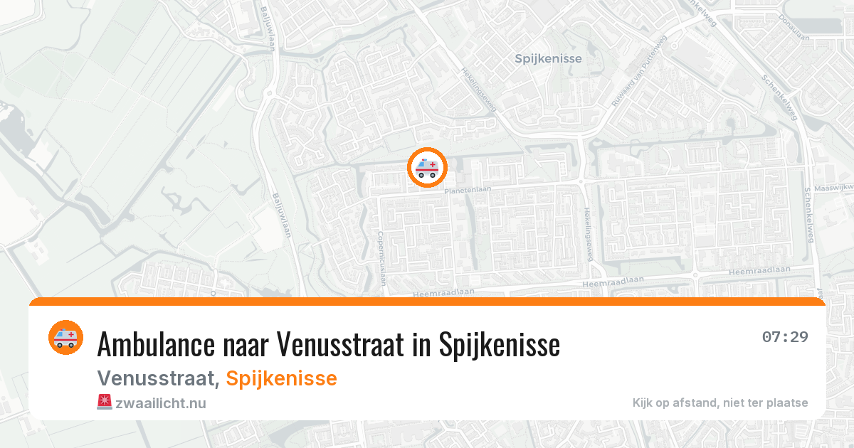Ambulance naar Venusstraat in Spijkenisse — 13 jul 2026