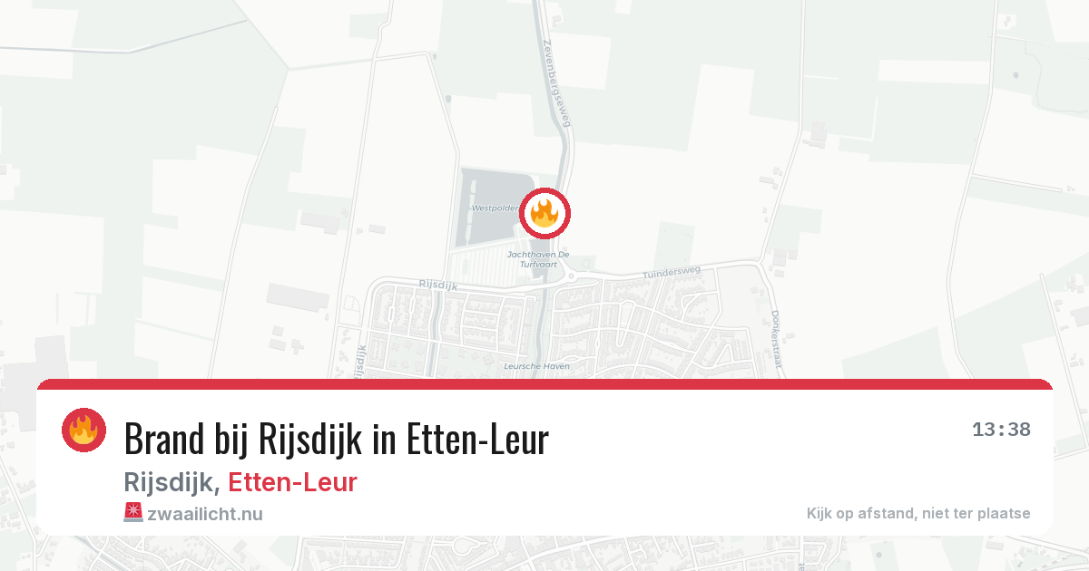 Brand bij Rijsdijk in Etten-Leur — 15 jul 2026
