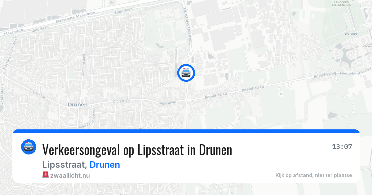Verkeersongeval op Lipsstraat in Drunen — 3 jun 2026
