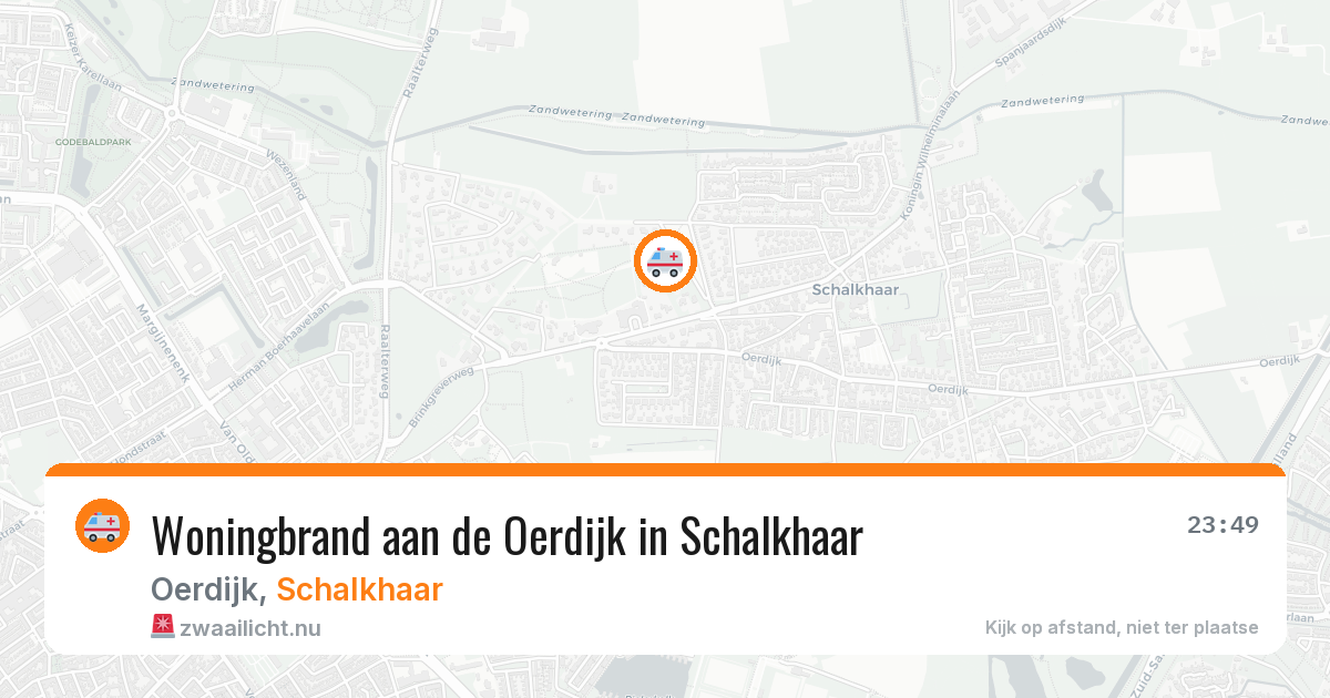 Woningbrand aan de Oerdijk in Schalkhaar — 17 mrt 2026
