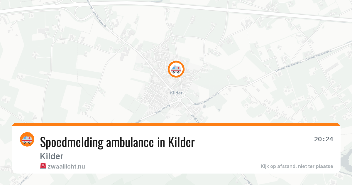 Spoedmelding ambulance in Kilder — 7 jul 2026