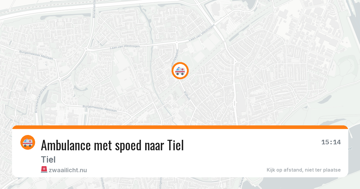 Ambulance met spoed naar Tiel — 28 feb 2026 | 🚨 Zwaailicht.nu