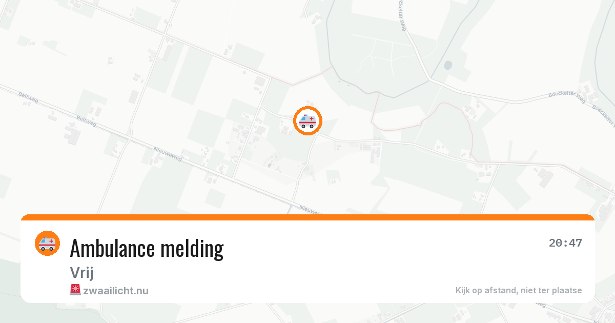 Ambulance melding — 9 jul 2026