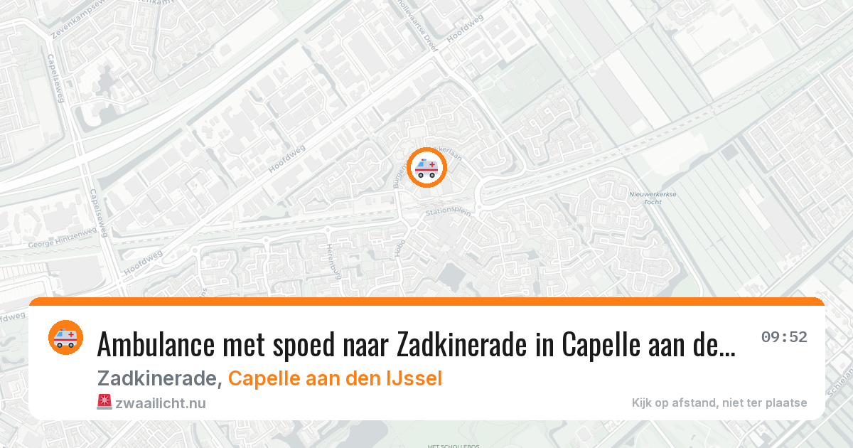 Ambulance met spoed naar Zadkinerade in Capelle aan den IJssel — 14 jul 2026
