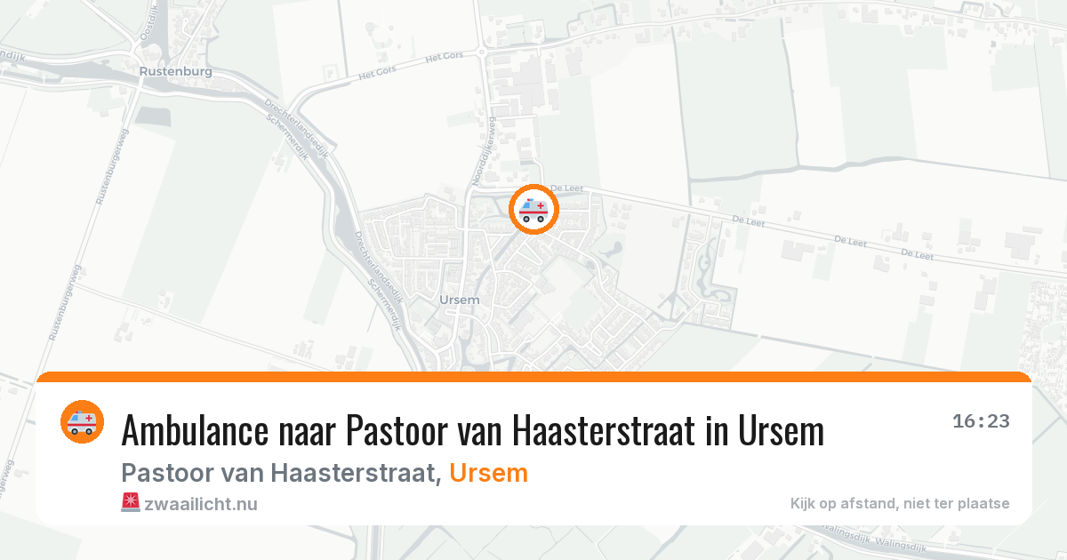 Ambulance naar Pastoor van Haasterstraat in Ursem — 17 jul 2026
