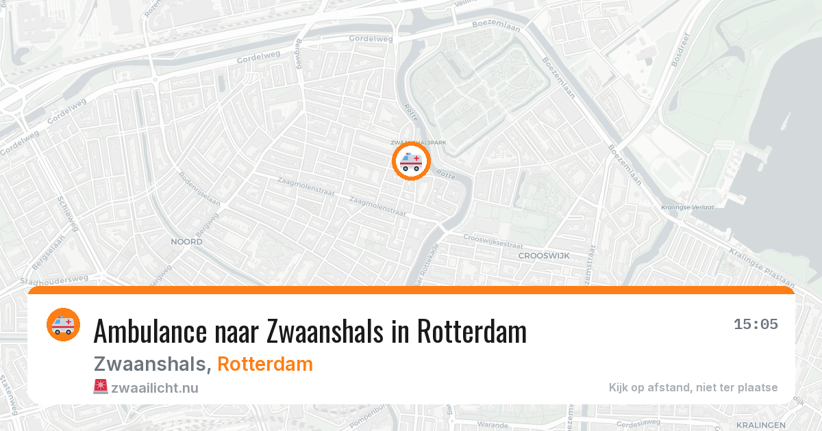 Ambulance naar Zwaanshals in Rotterdam — 25 jul 2026
