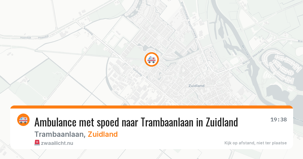 Ambulance met spoed naar Trambaanlaan in Zuidland — 13 apr 2026