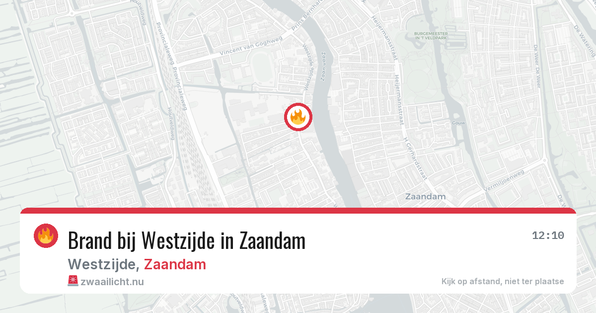 Brand bij Westzijde in Zaandam — 25 jul 2026